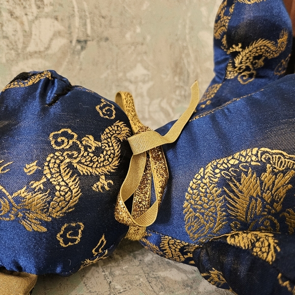 Vintage Asian Handcrafted Chinese Embroidered Silk Teddy Bear Plush - Picture 8 of 14